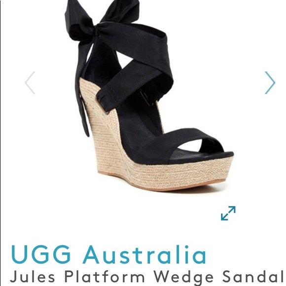 black wedge sandals size 5